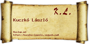 Kuczkó László névjegykártya