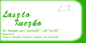 laszlo kuczko business card