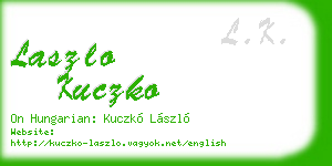 laszlo kuczko business card